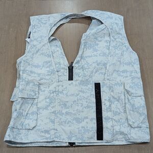 $1820 Mens GIVENCHY Lightweight V-Cargo Vest Gray 50 US Large